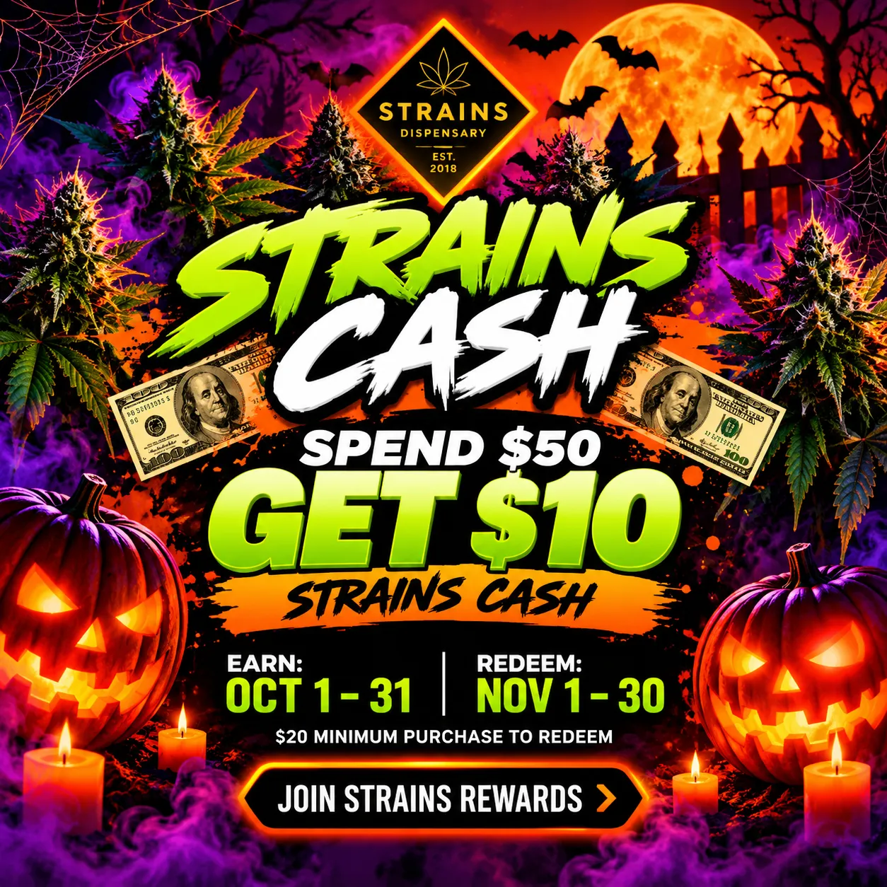 Strains Cash October