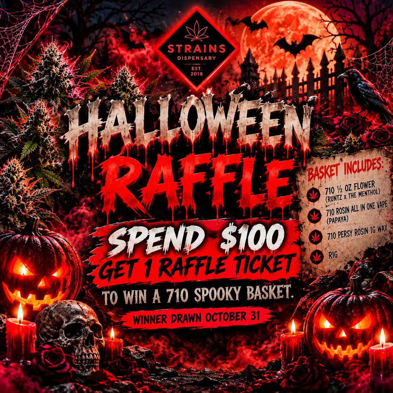 Strains Halloween Raffle